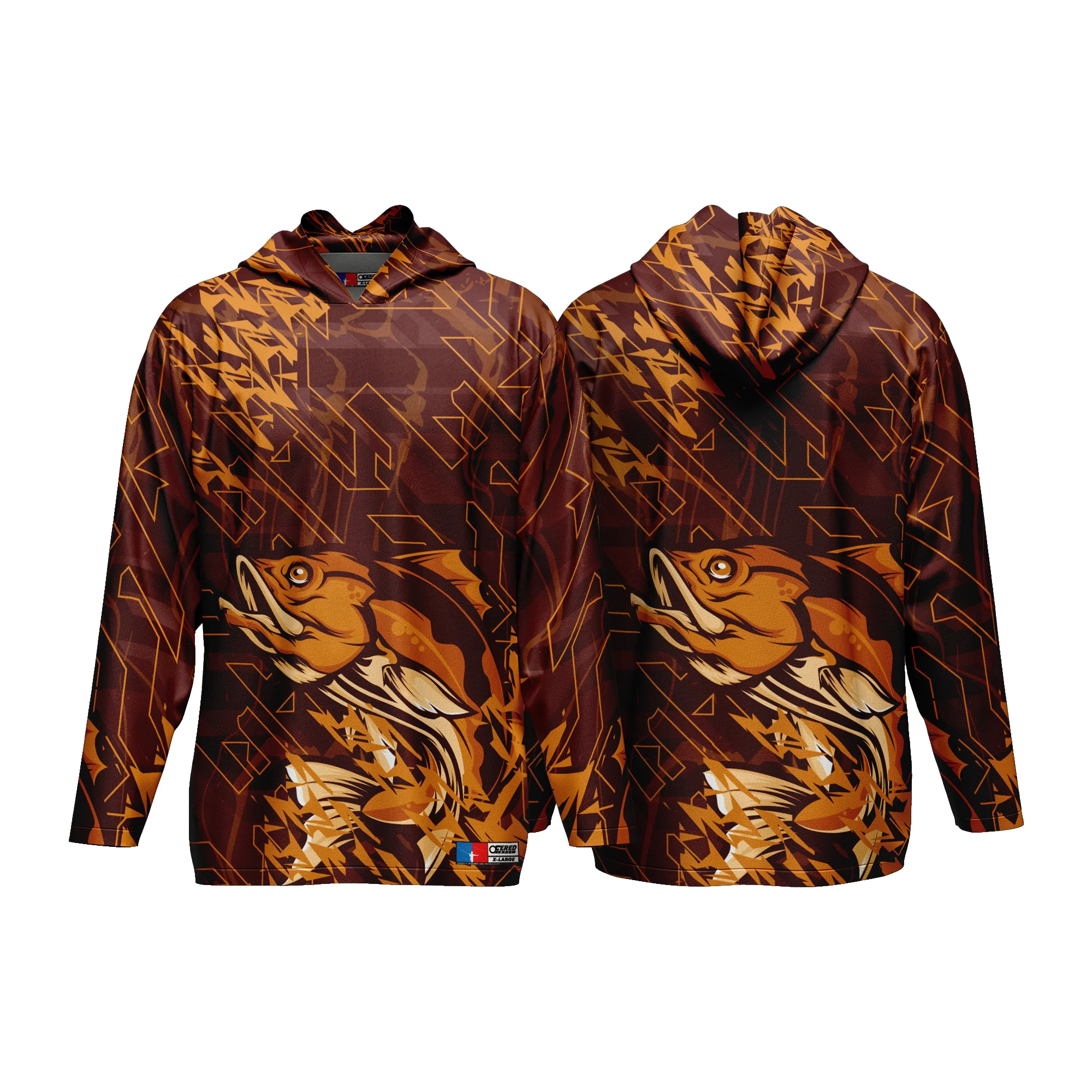 1 Wholesale Unisex Performance Fishing Hoodie Sun Shielded UPF 50 Breathable Polyester Solid Color Outdoor Shirt Custom - Image 1