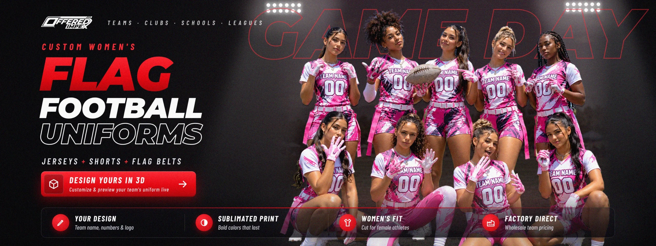 Home Offered Impex 4 Women Flag Football Uniforms scaled Home Offered Impex